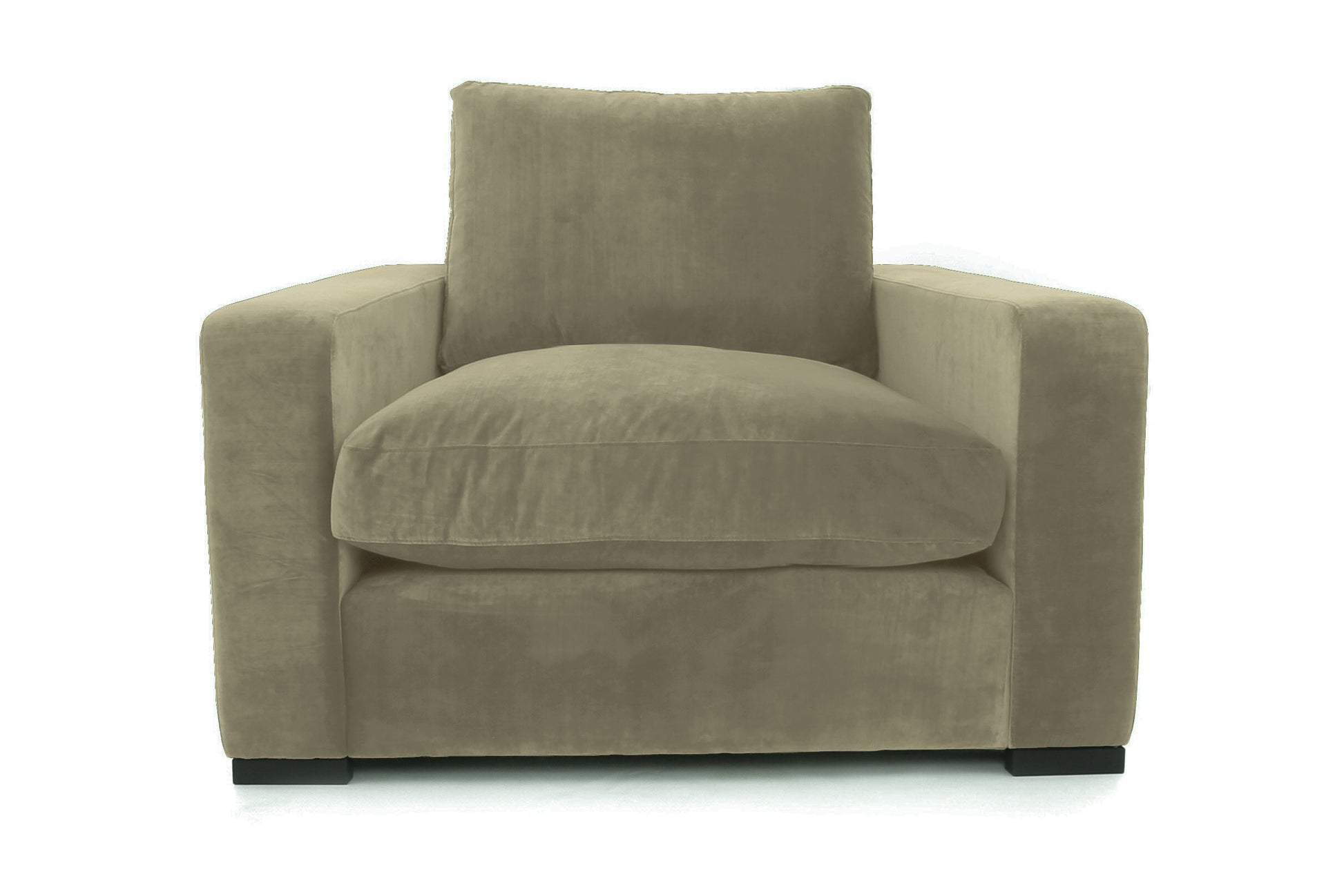 Old Boot Sofas Battersea Armchair in Harmony Velvet Sage
