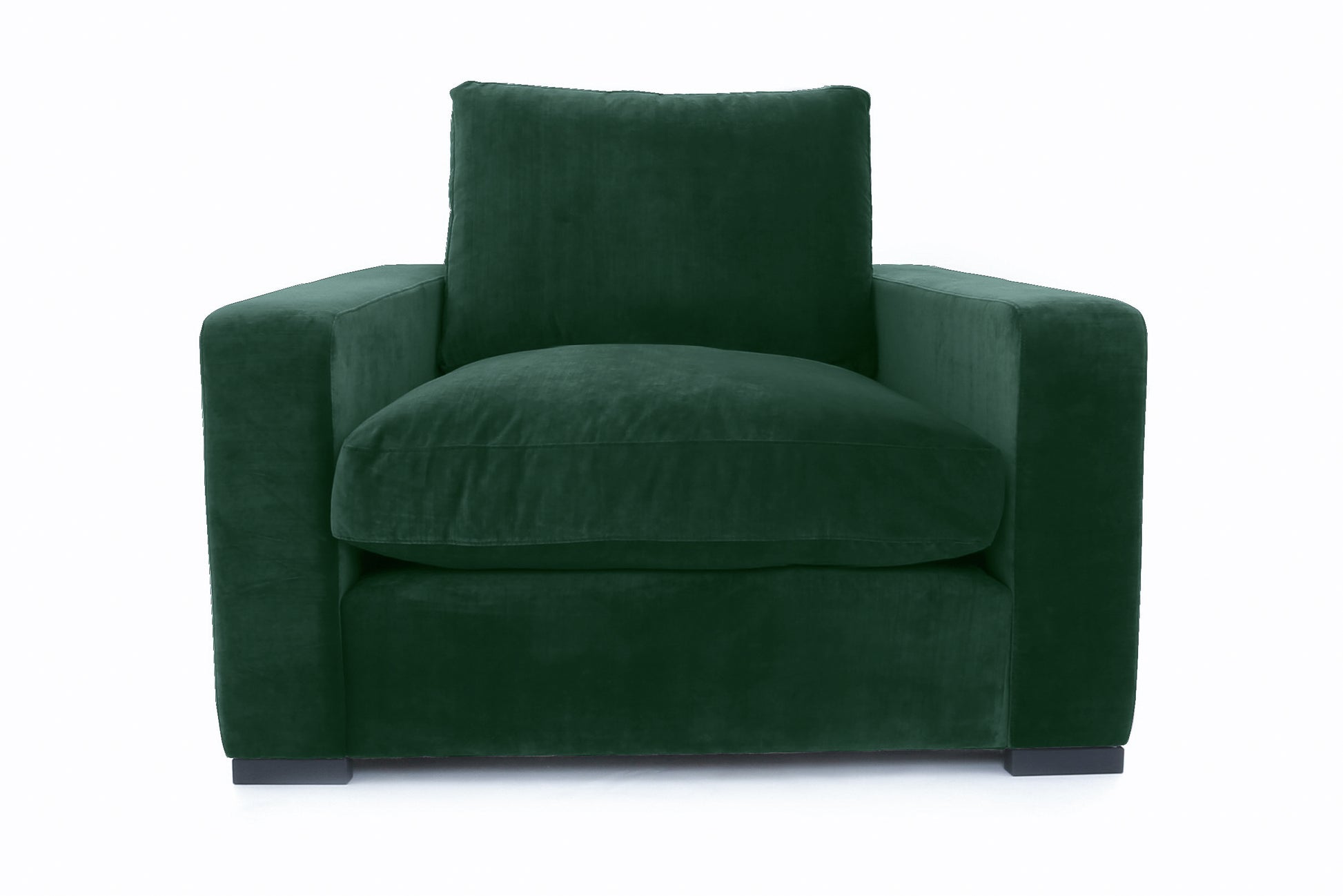 Old Boot Sofas Battersea Armchair in Harmony Velvet Seaweed