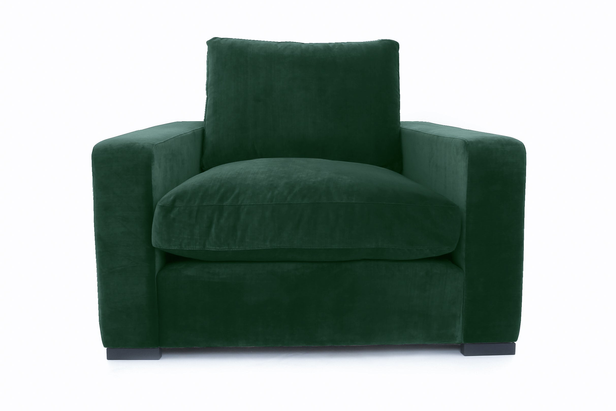 Old Boot Sofas Battersea Armchair in Harmony Velvet Seaweed