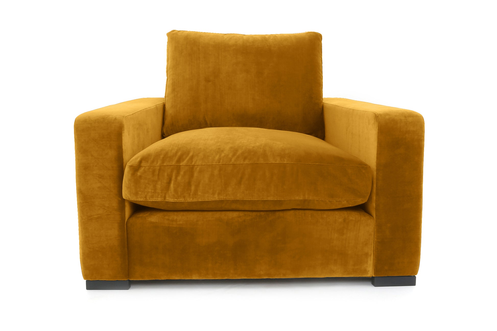 Old Boot Sofas Battersea Armchair in Harmony Velvet Tuscan Sun