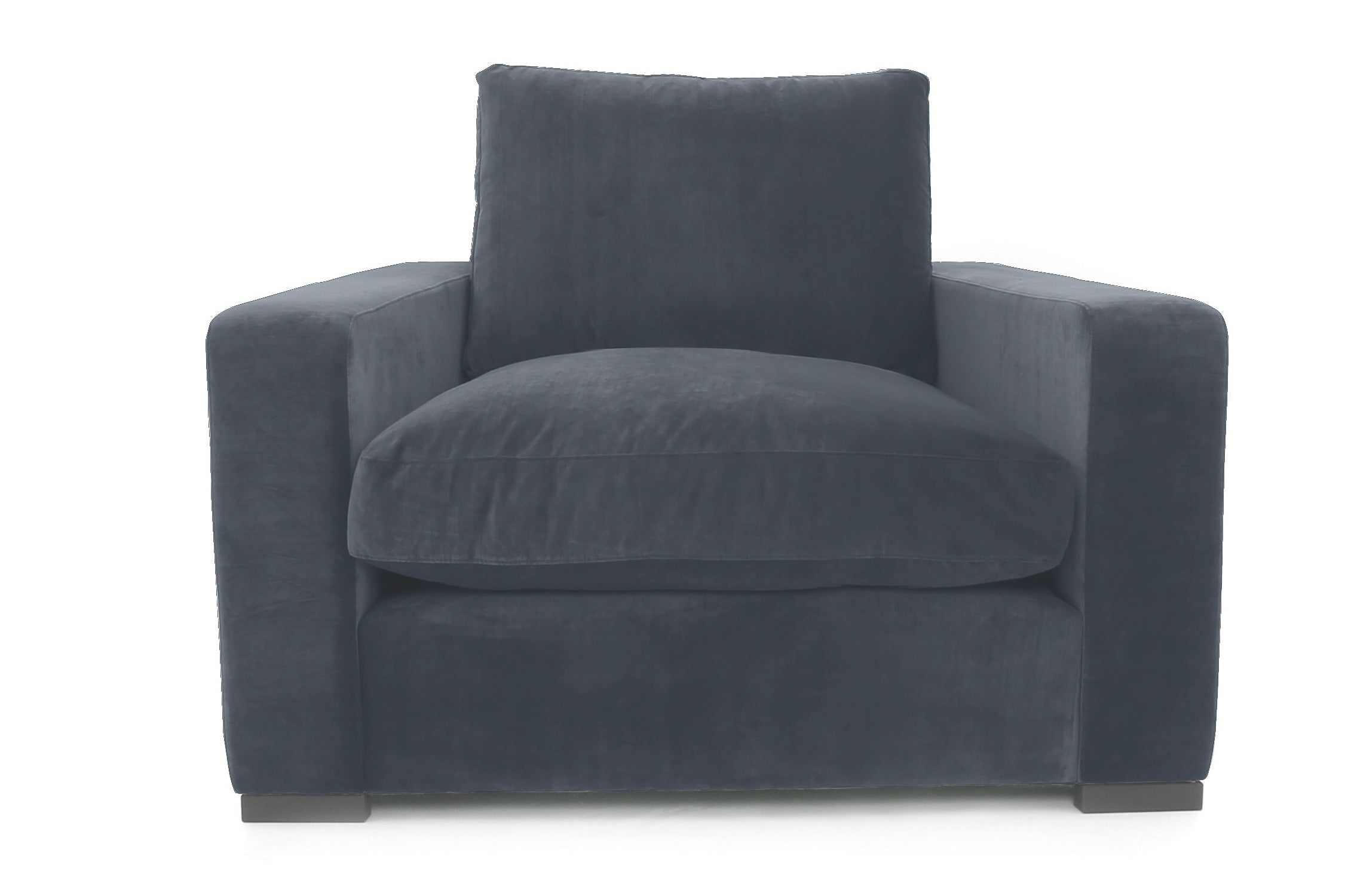 Old Boot Sofas Battersea Armchair in Lazy Linen Battleship
