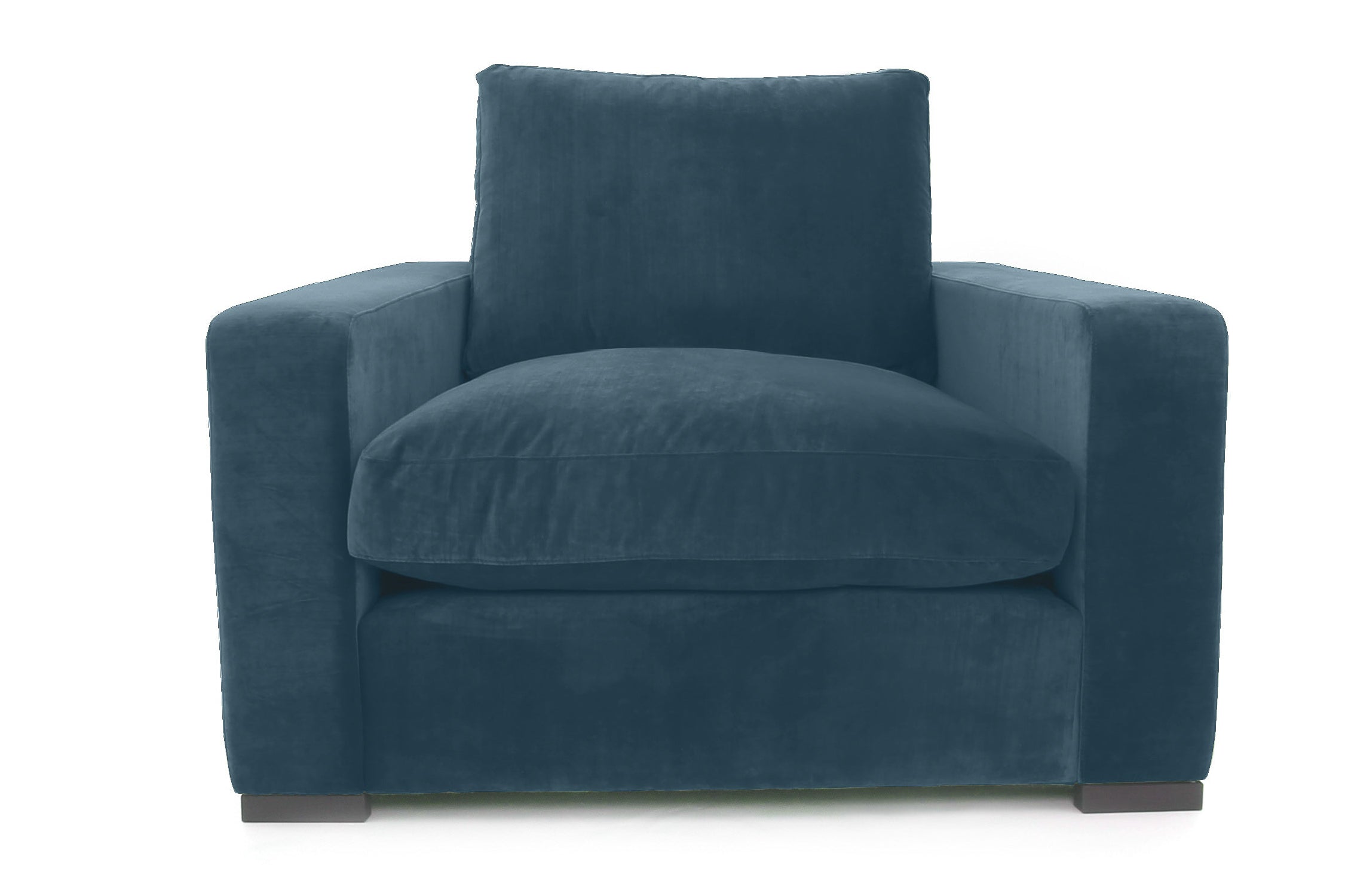 Old Boot Sofas Battersea Armchair in Lazy Linen Marine