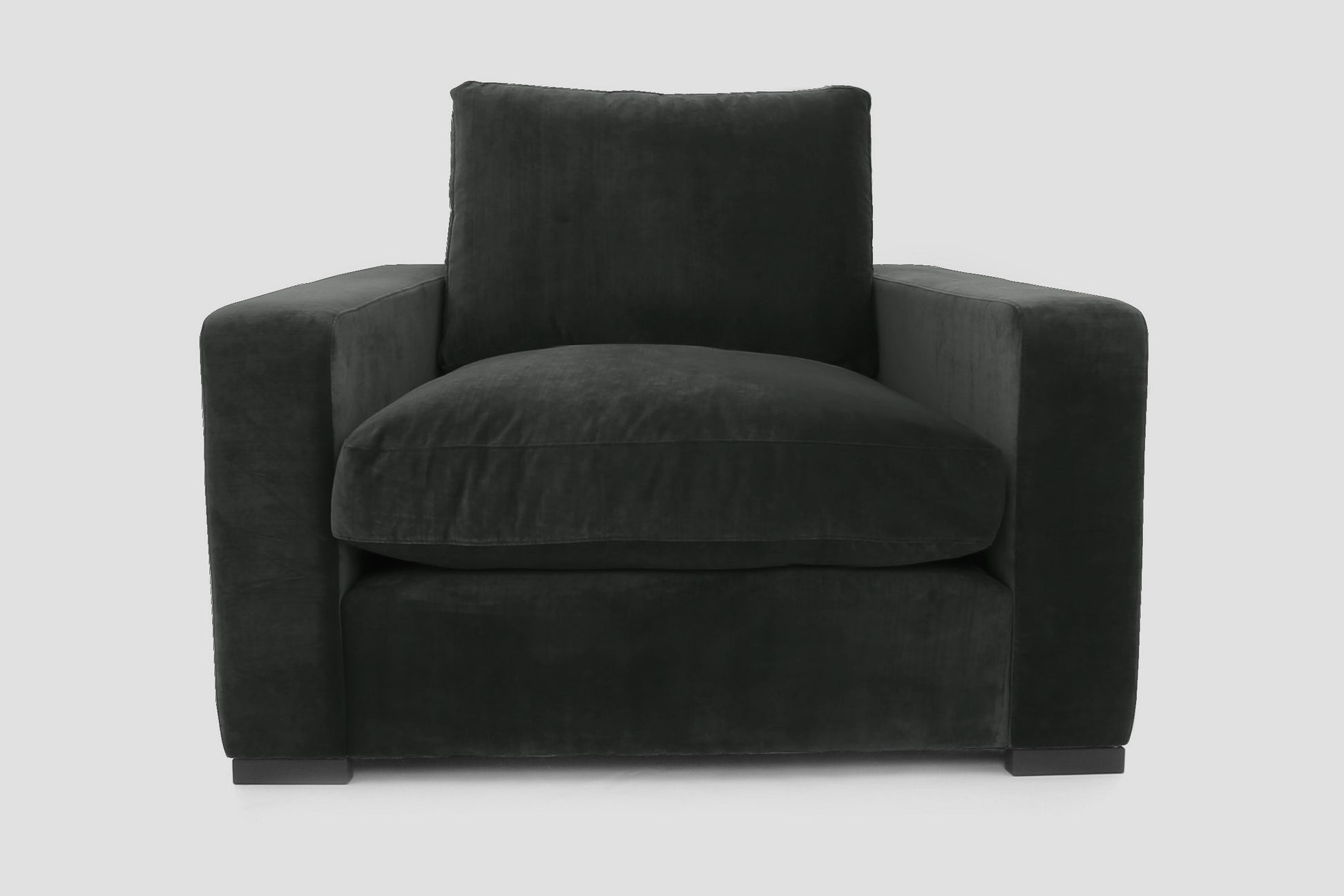 Old Boot Sofas Battersea Armchair in Mellow Fabric Charcoal