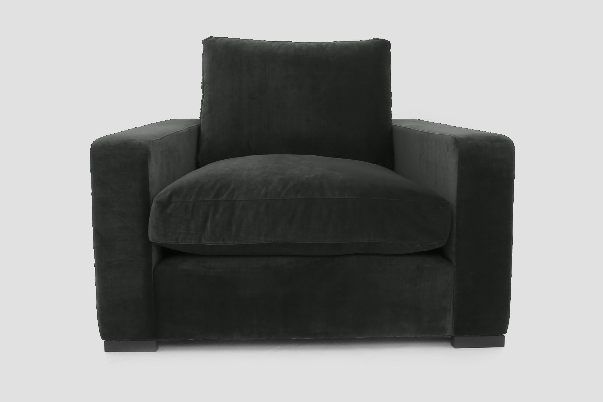 Old Boot Sofas Battersea Armchair in Mellow Fabric Charcoal