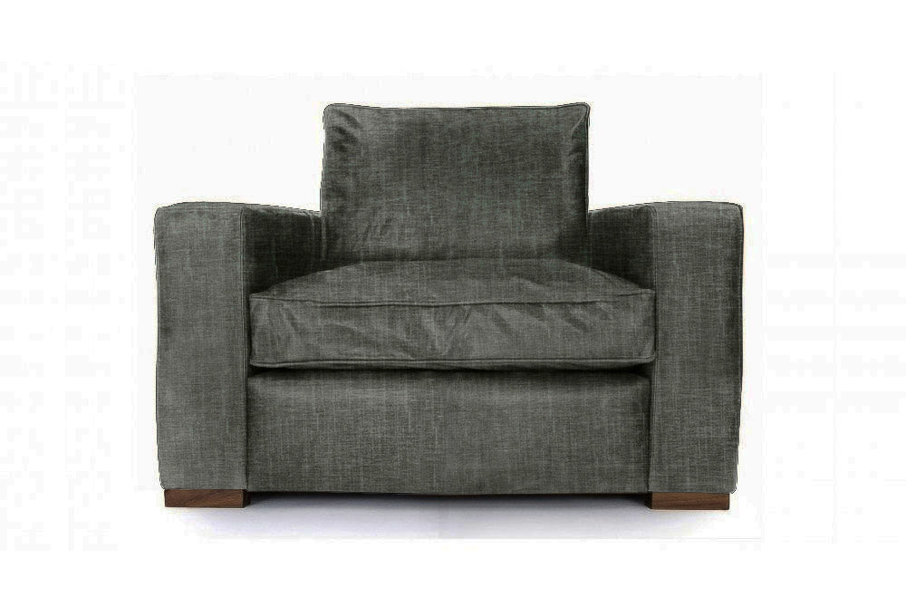 Old Boot Sofas Battersea Armchair Shabby Velvet Fossil