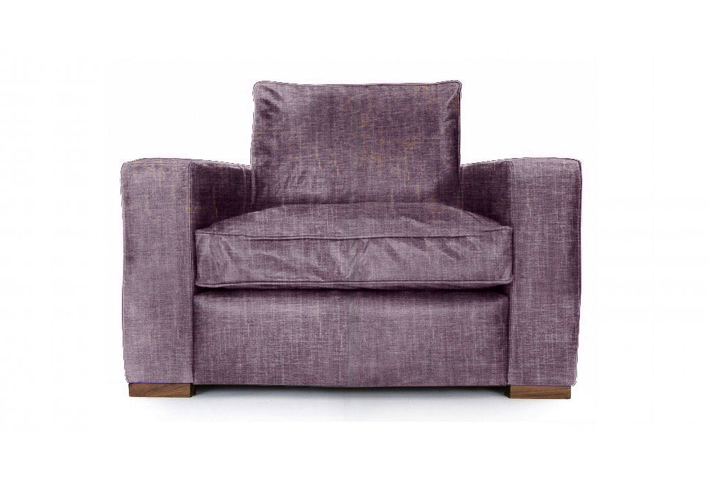 Old Boot Sofas Battersea Armchair Shabby Velvet Grape