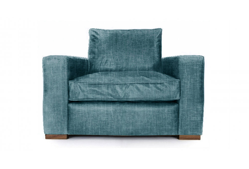 Old Boot Sofas Battersea Armchair Shabby Velvet Prussian
