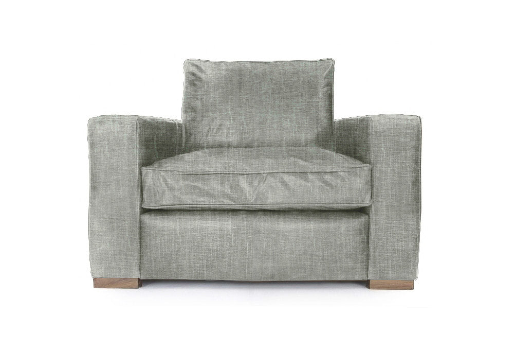 Old Boot Sofas Battersea Armchair Shabby Velvet Shale