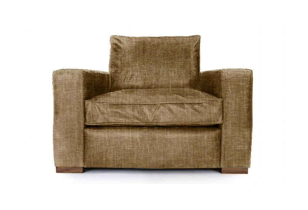 Old Boot Sofas Battersea Armchair Shabby Velvet Tawny