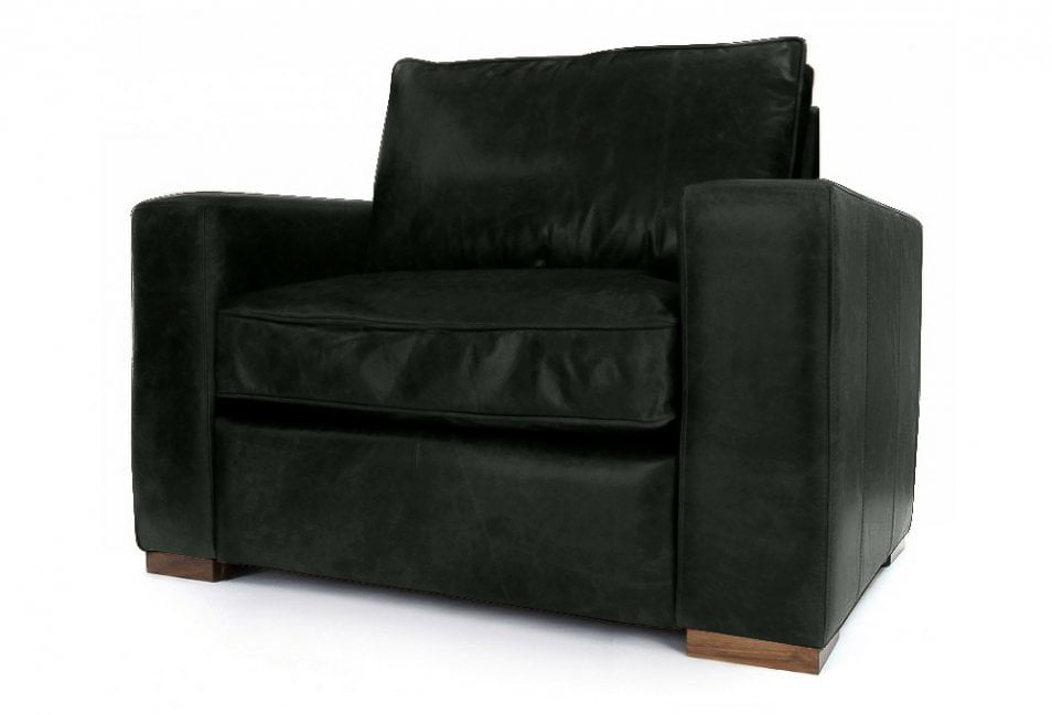 Old Boot Sofas Battersea Armchair Vintage Leather Black