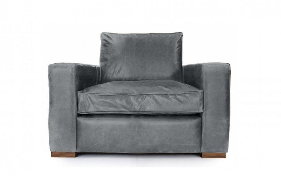 Old Boot Sofas Battersea Armchair Vintage Leather Grey
