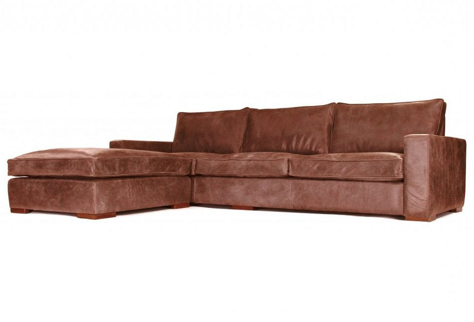 Battersea Leather Chaise Sofa