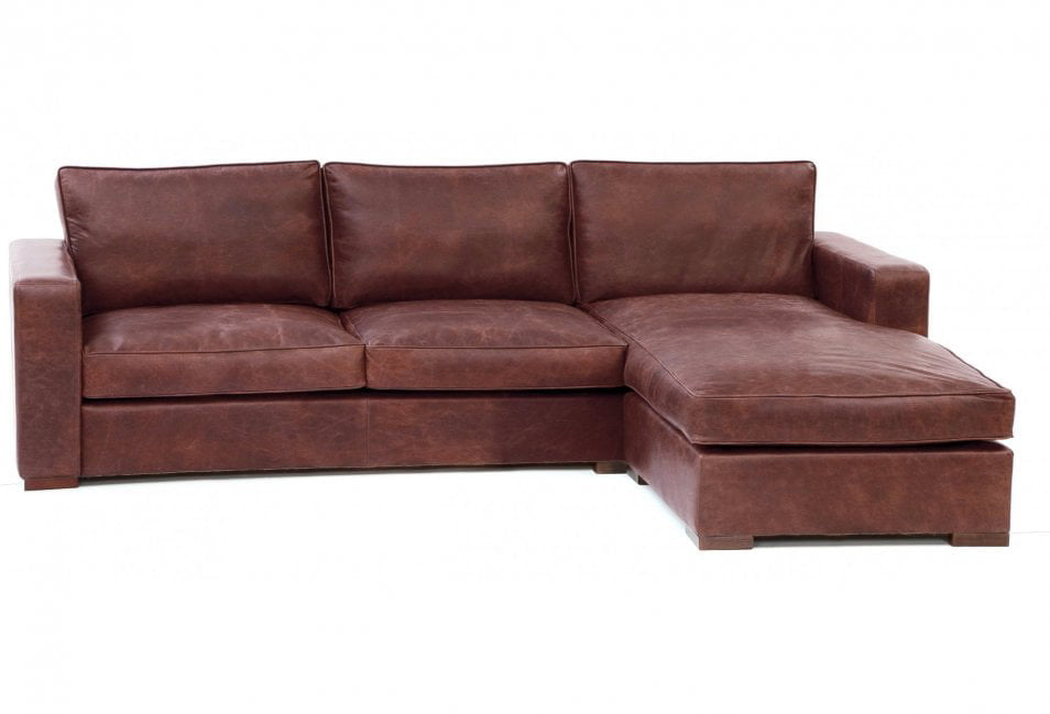 Battersea Leather Chaise Sofa