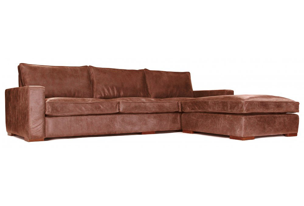Battersea Leather Chaise Sofa