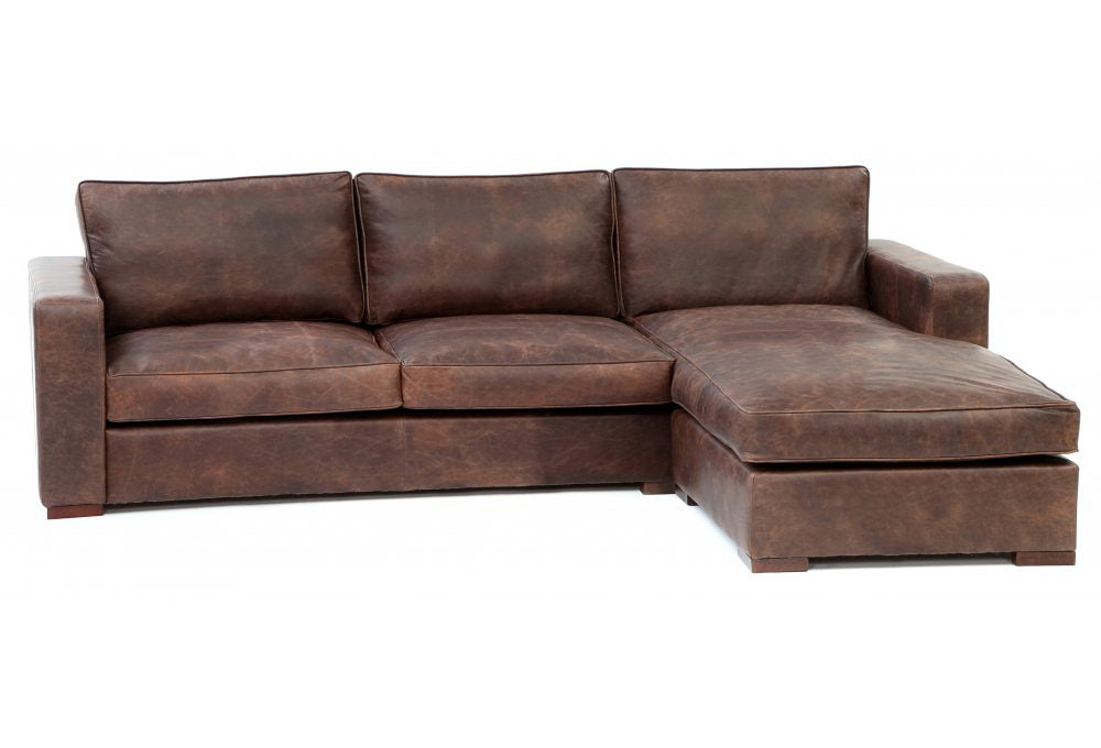 Battersea Leather Chaise Sofa