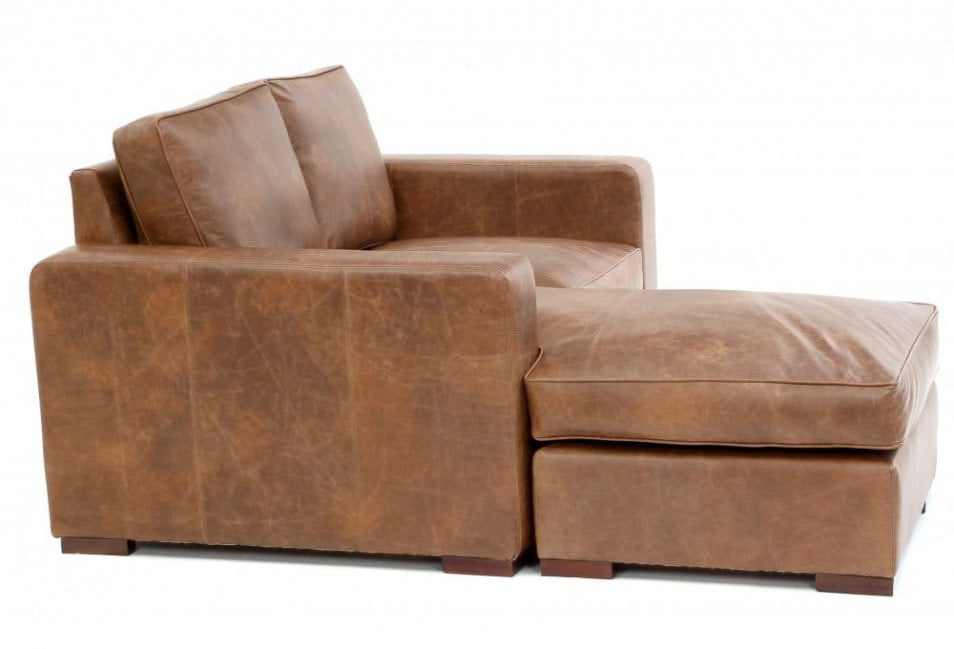 Old Boot Sofas Battersea Medium Left Hand Chaise in Vintage Leather Tan