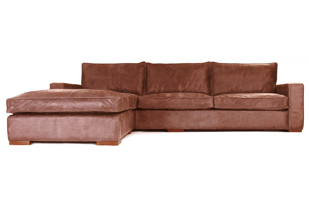 Battersea Leather Chaise Sofa