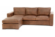Battersea Leather Chaise Sofa