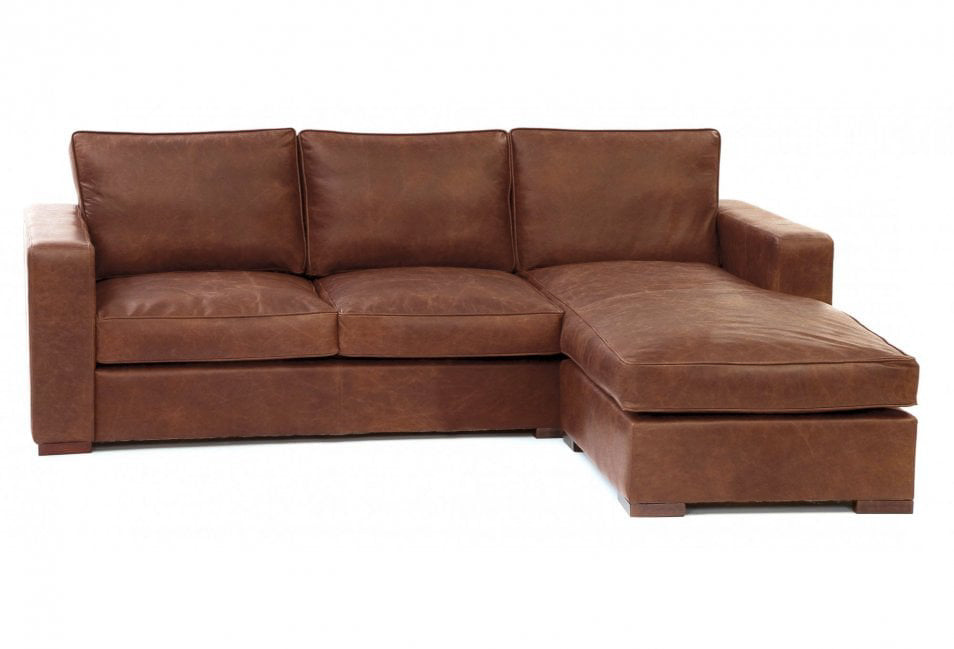 Battersea Leather Chaise Sofa