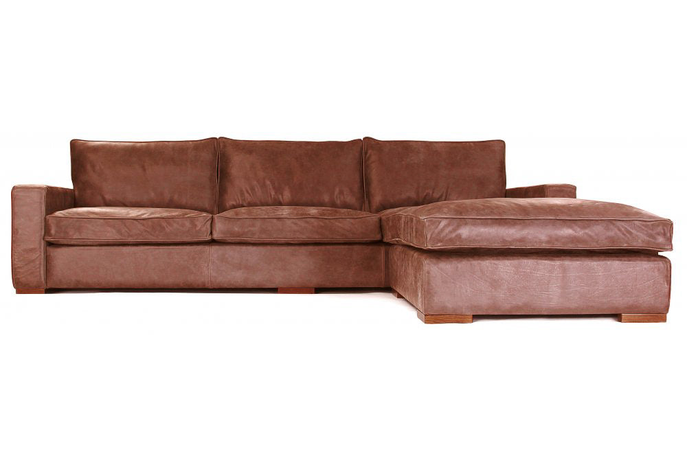 Battersea Leather Chaise Sofa