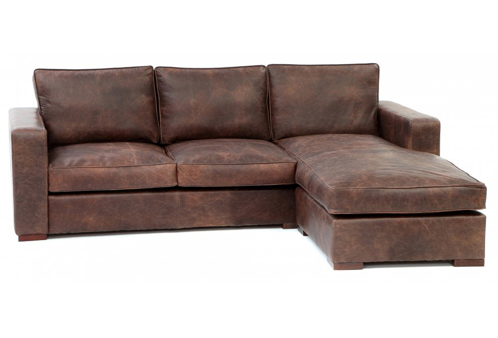 Battersea Leather Chaise Sofa