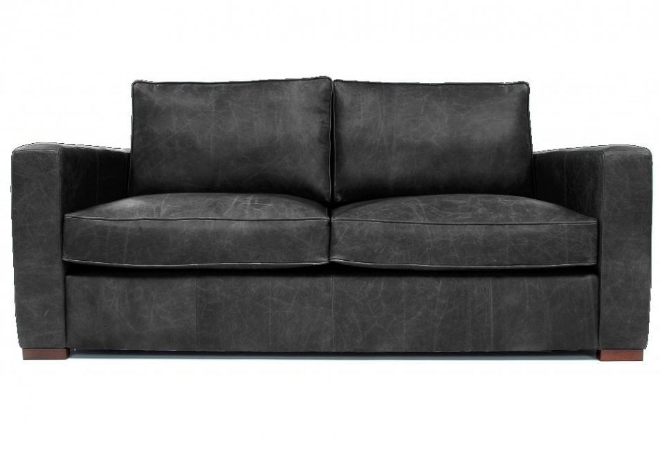 Old Boot Sofas Battersea Sofa Hobnail Leather Graphite