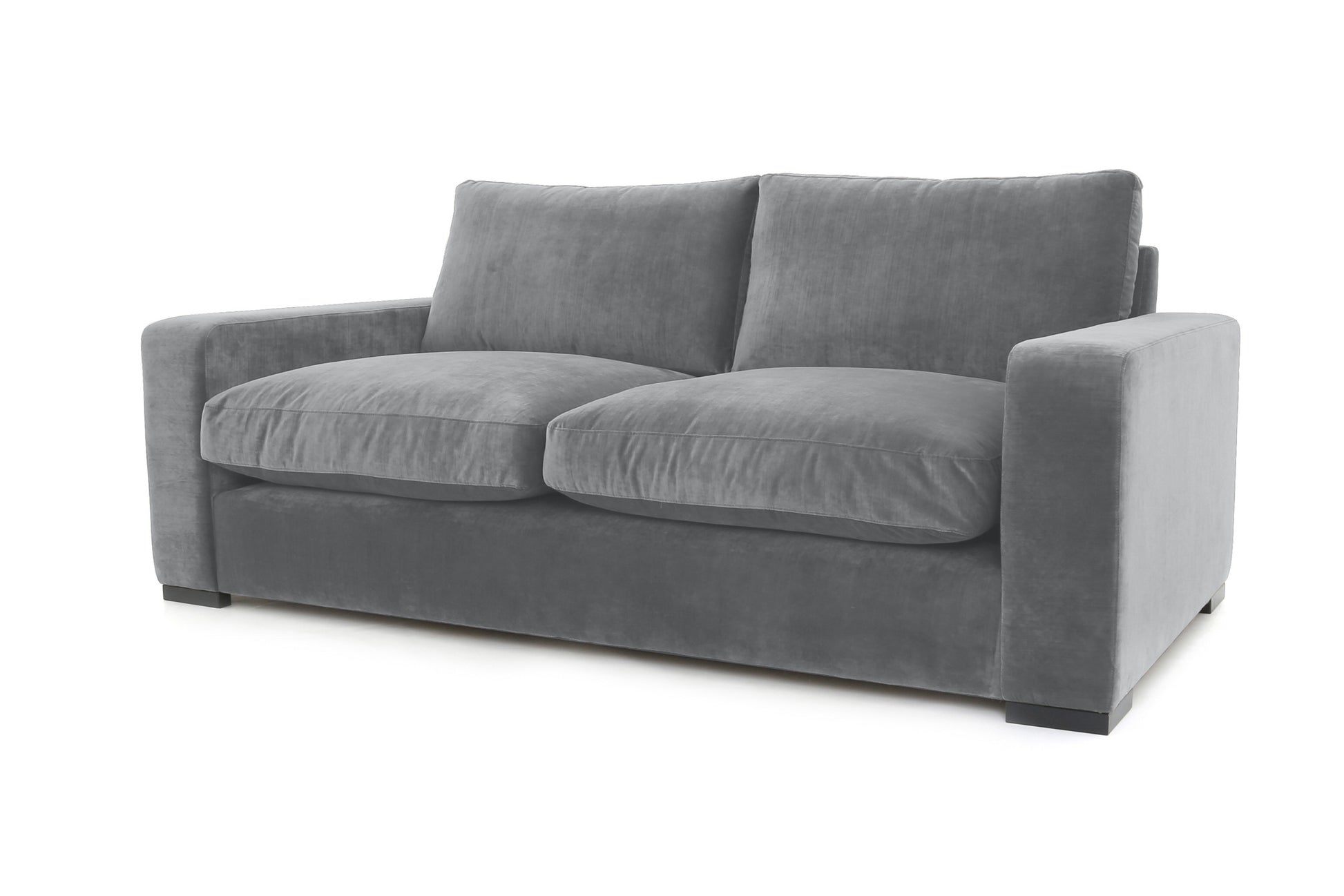 Old Boot Sofas Battersea 3 Seater Sofa in Aged Velvet Ash