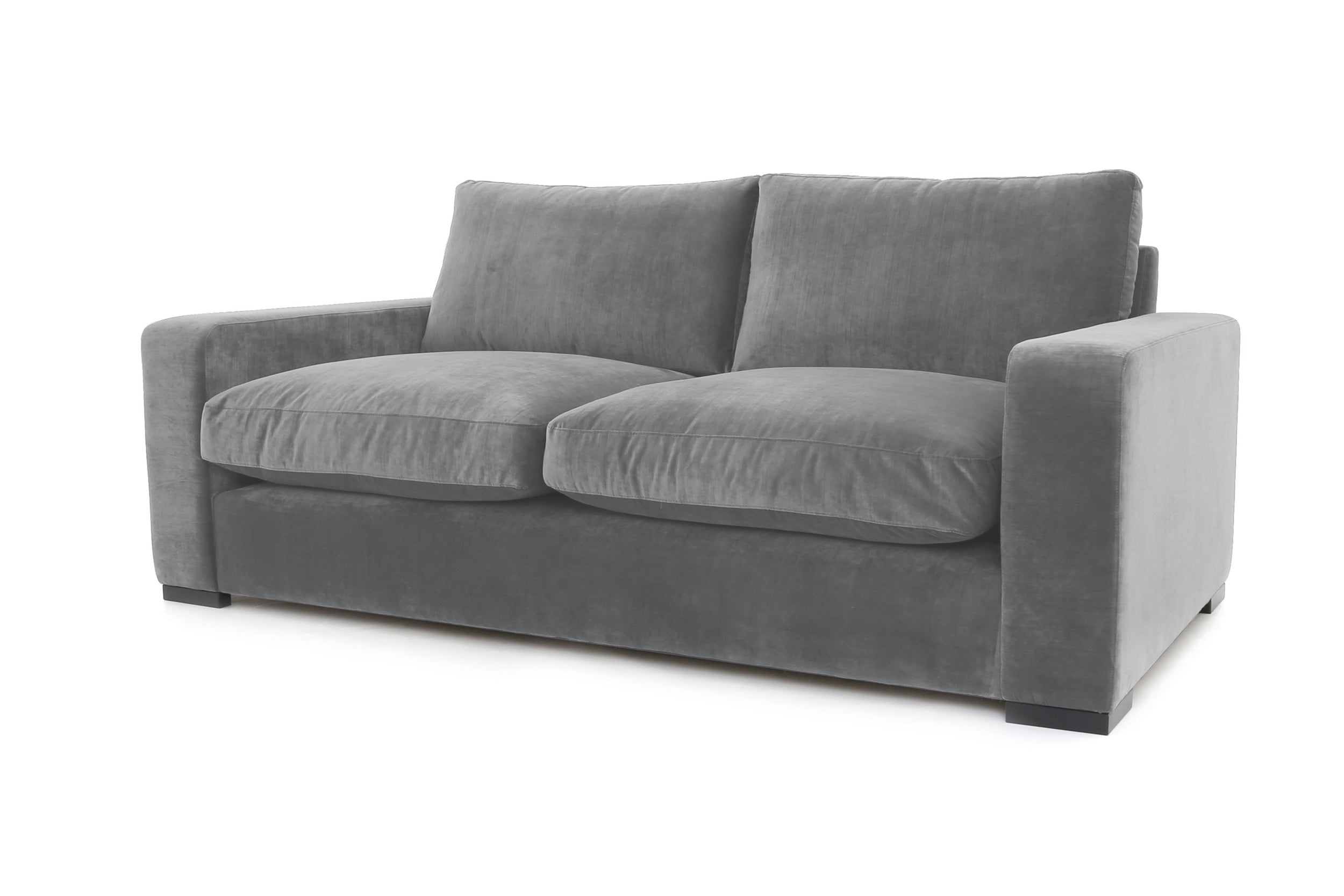 Old Boot Sofas Battersea 3 Seater Sofa in Aged Velvet Ash