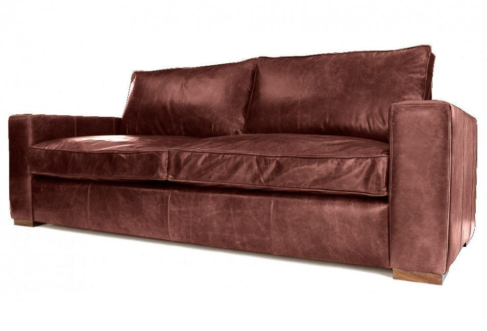 Old Boot Sofas Battersea Sofa Hobnail Leather Conker
