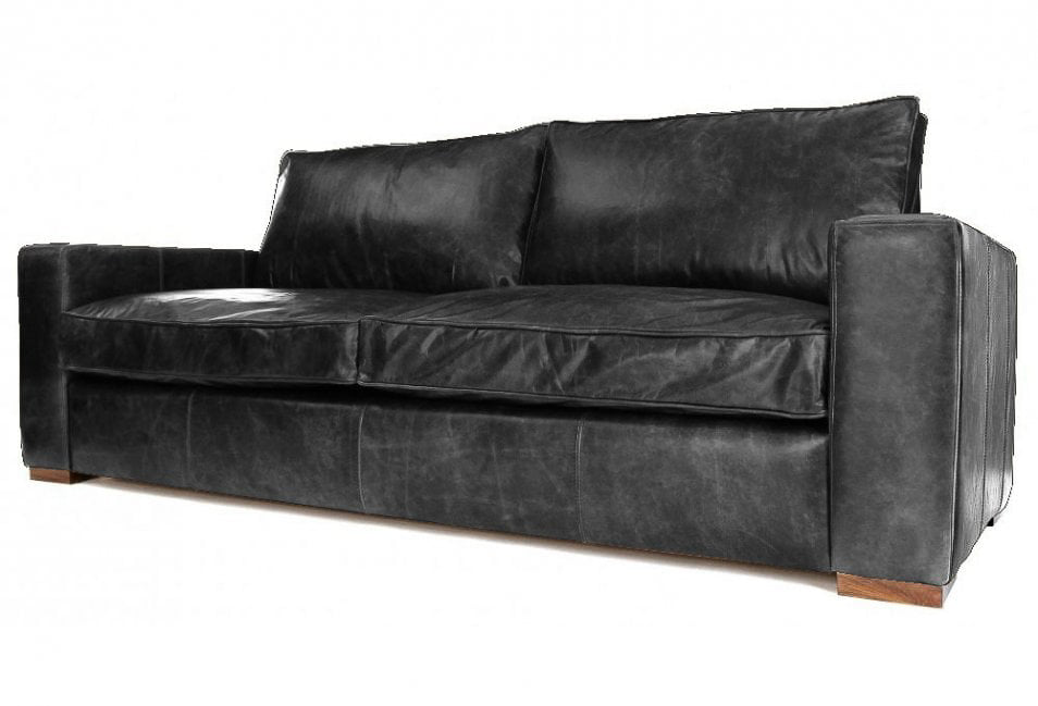 Old Boot Sofas Battersea Sofa Hobnail Leather Graphite
