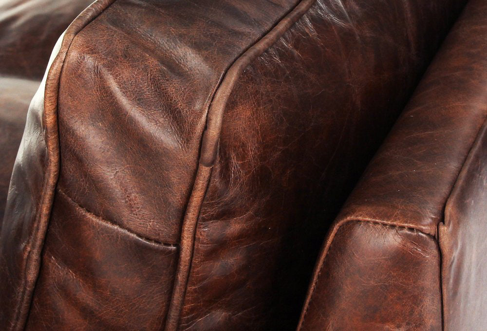 Old Boot Sofas Battersea 3 Seater Sofa in Vintage Leather Brown