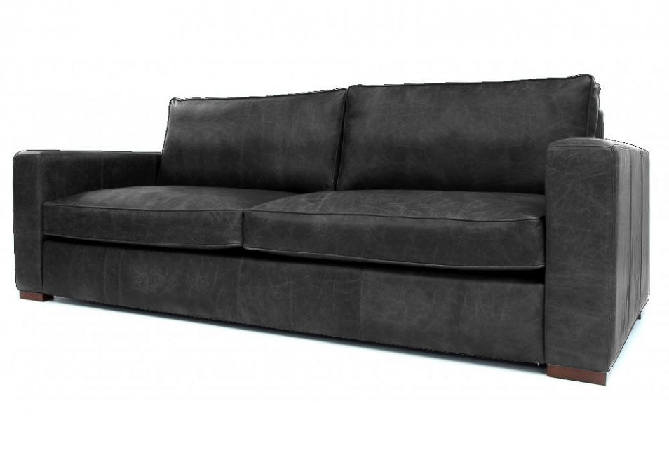 Old Boot Sofas Battersea Sofa Hobnail Leather Graphite