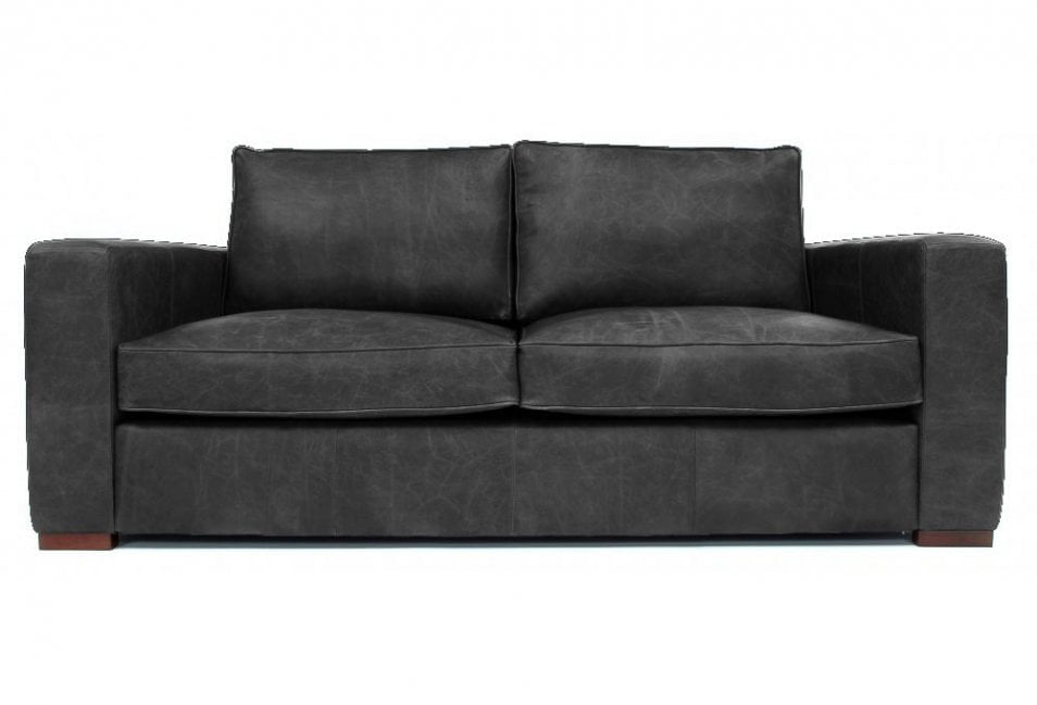Old Boot Sofas Battersea Sofa Hobnail Leather Graphite