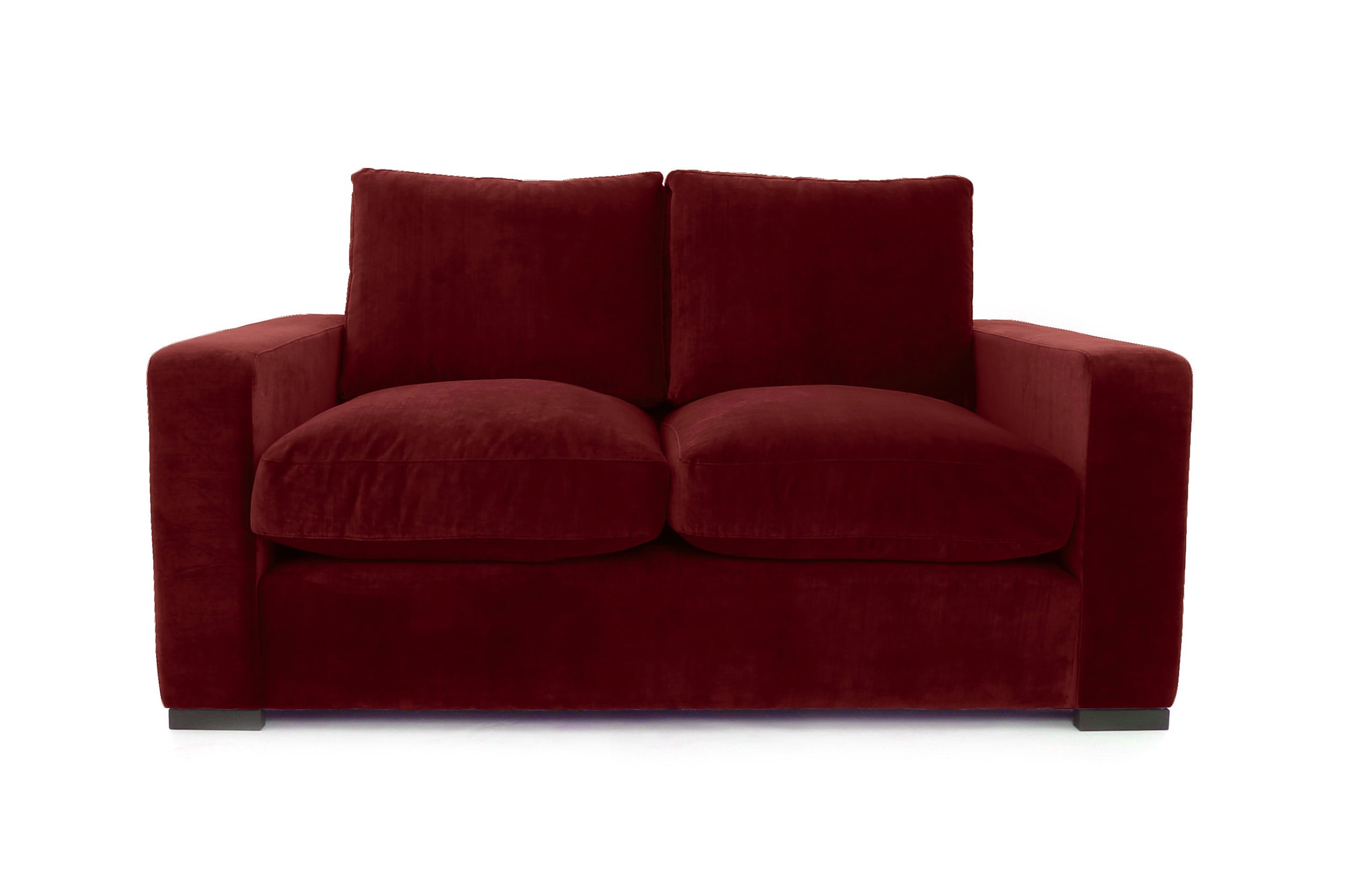 Old Boot Sofas Battersea Small 2 Seater Sofa in Harmony Velvet Berry