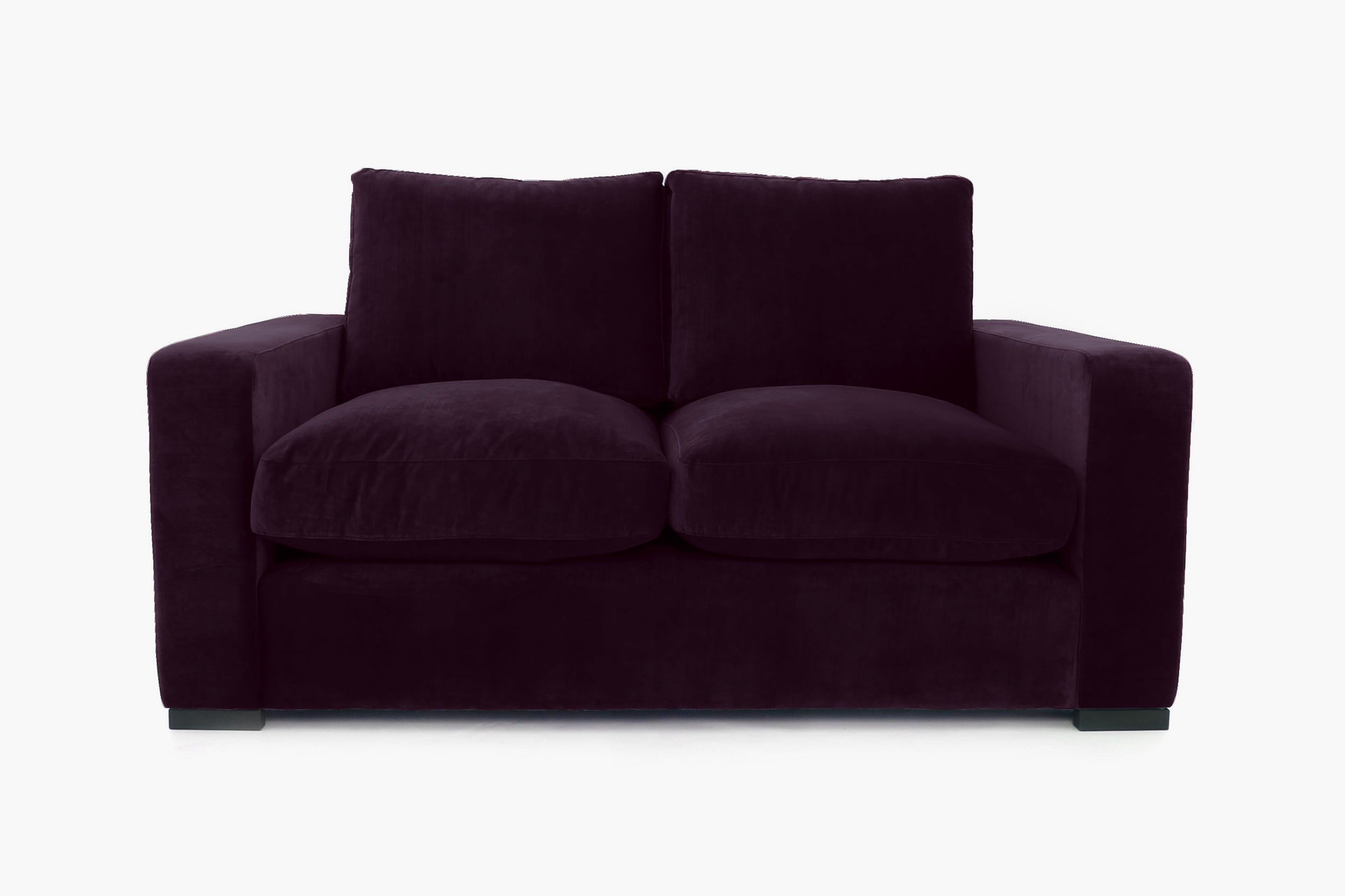 Old Boot Sofas Battersea Small 2 Seater Sofa in Harmony Velvet Mulberry