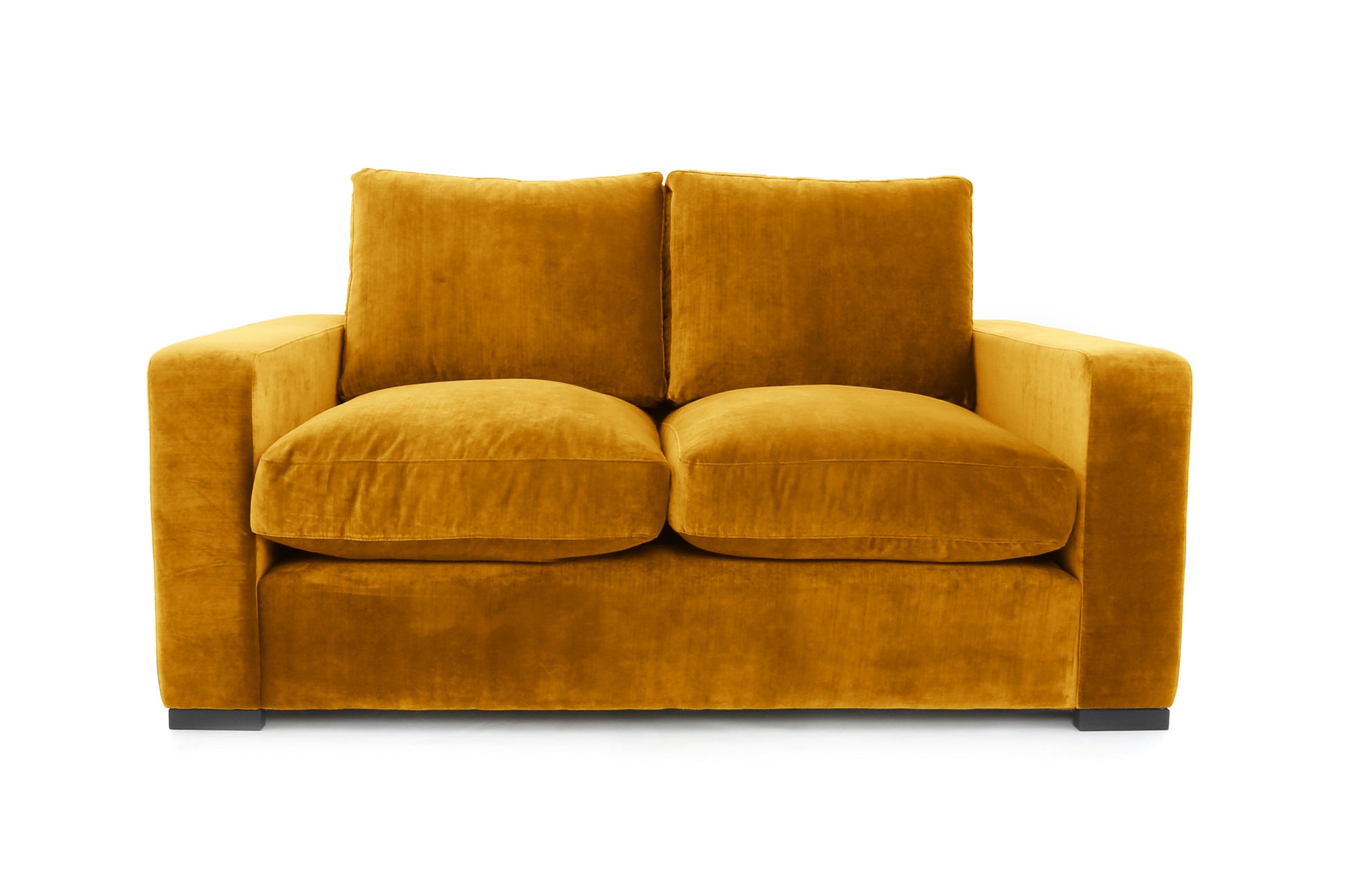 Old Boot Sofas Battersea Small 2 Seater Sofa in Harmony Velvet Tuscan Sun