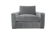 Old Boot Sofas Battersea Love Seat in Aged Velvet Ash