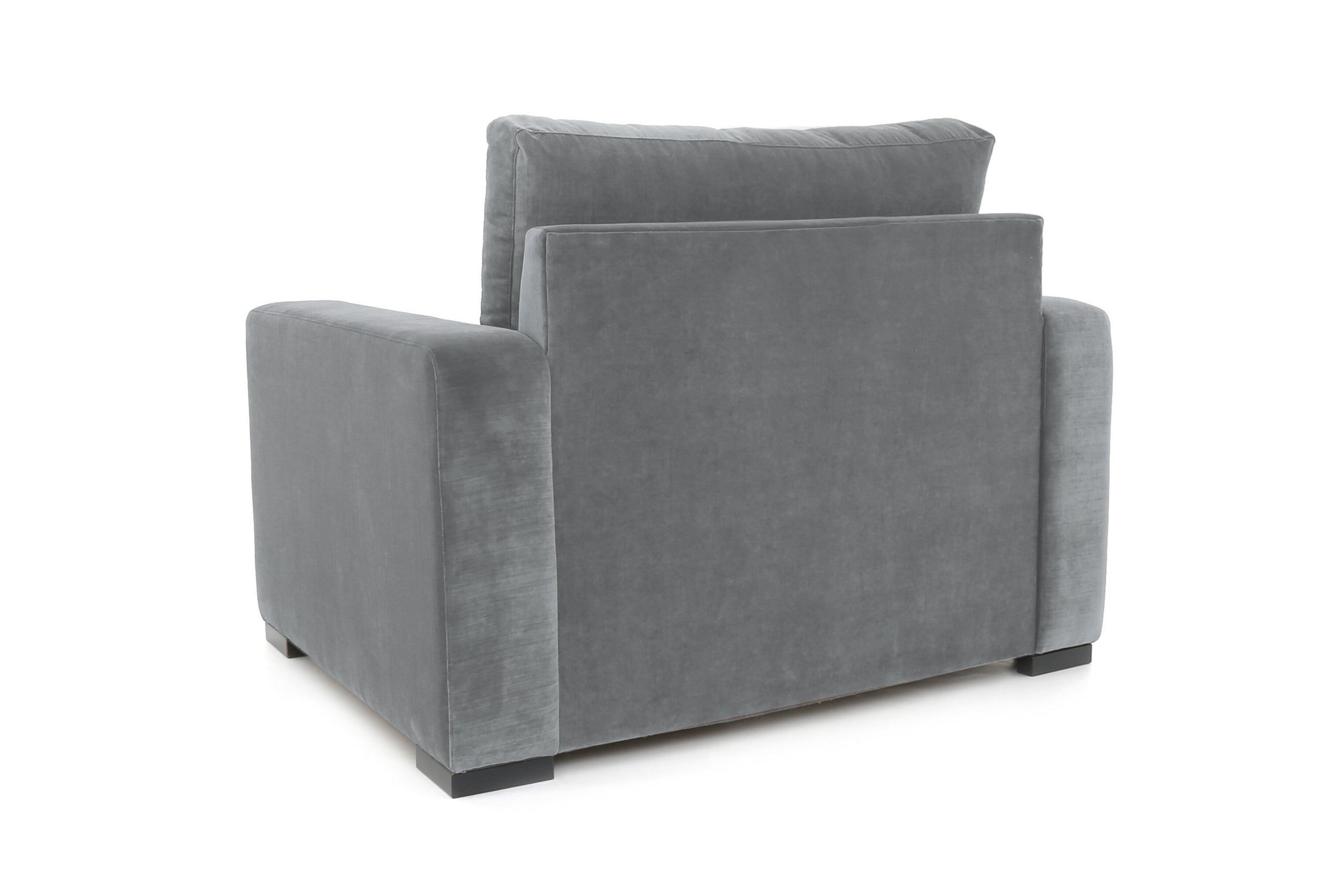 Old Boot Sofas Battersea Love Seat in Aged Velvet Ash