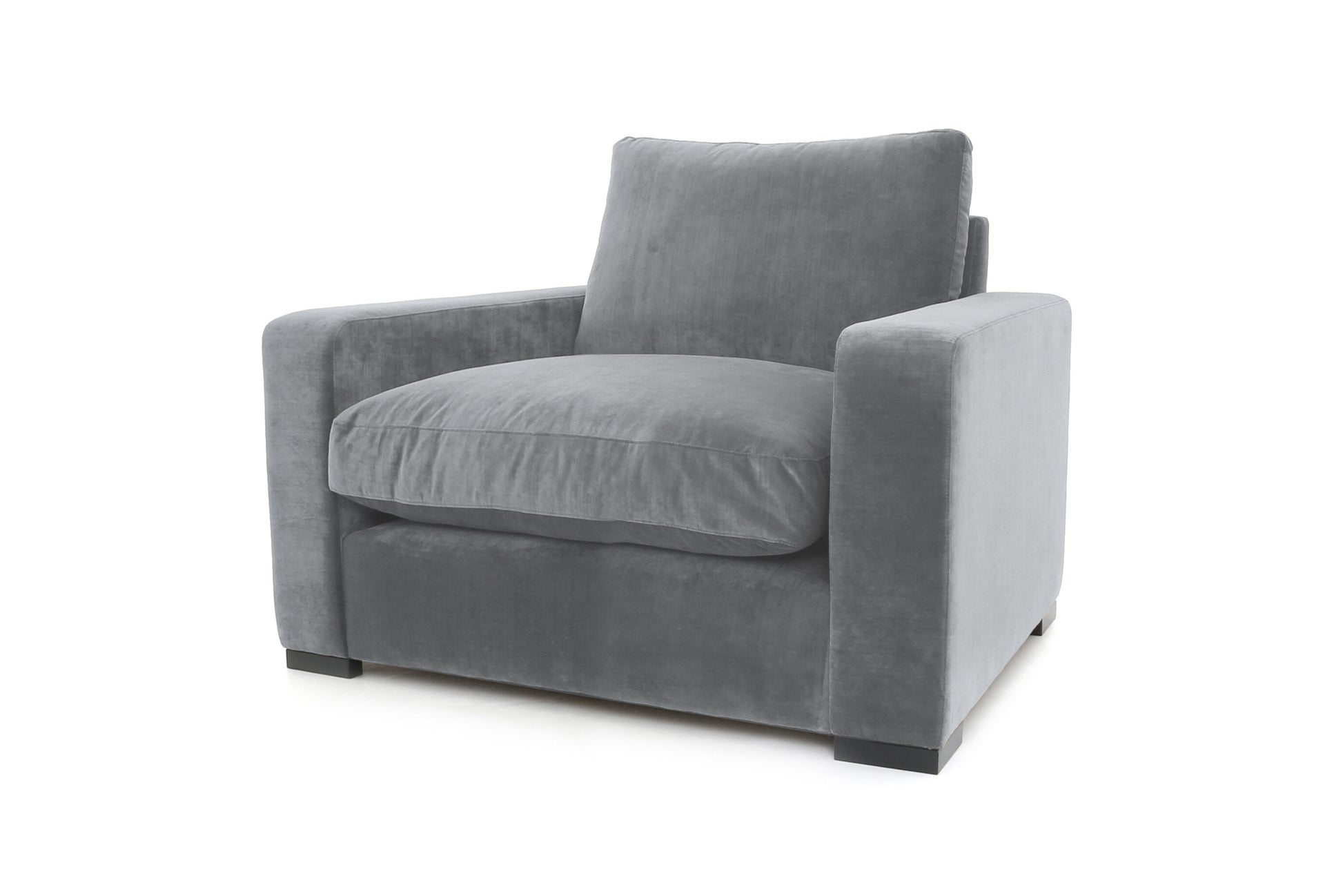 Old Boot Sofas Battersea Love Seat in Aged Velvet Ash