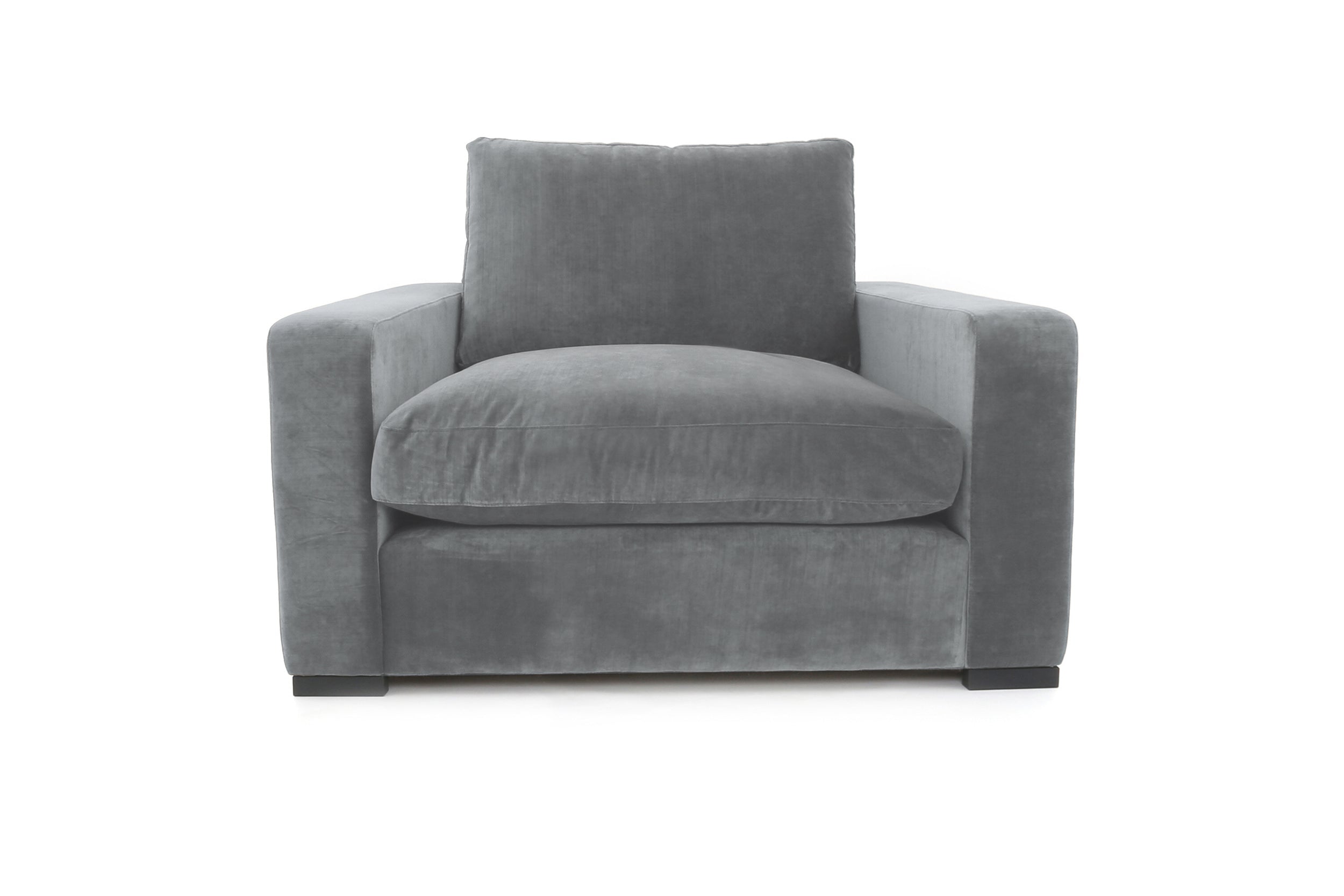 Old Boot Sofas Battersea Love Seat Aged Velvet Ash