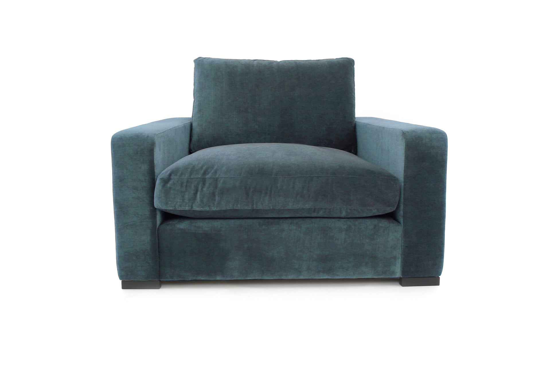 Old Boot Sofas Battersea Love Seat in Aged Velvet Denim
