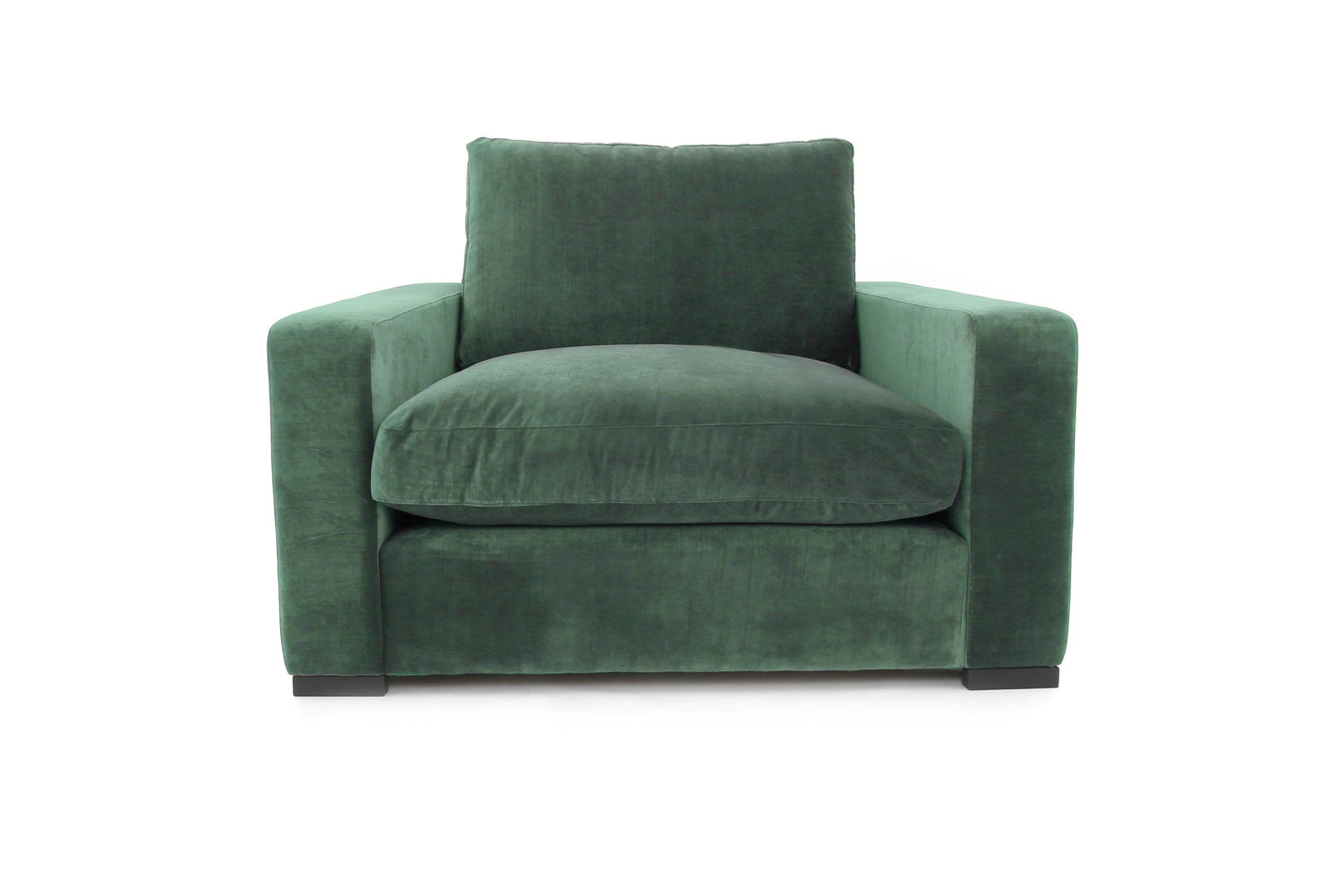 Old Boot Sofas Battersea Love Seat in Aged Velvet Emerald