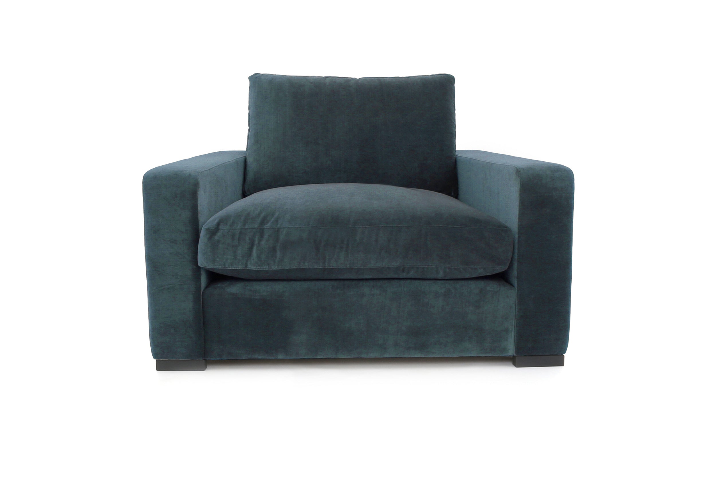Old Boot Sofas Battersea Love Seat in Aged Velvet Indigo