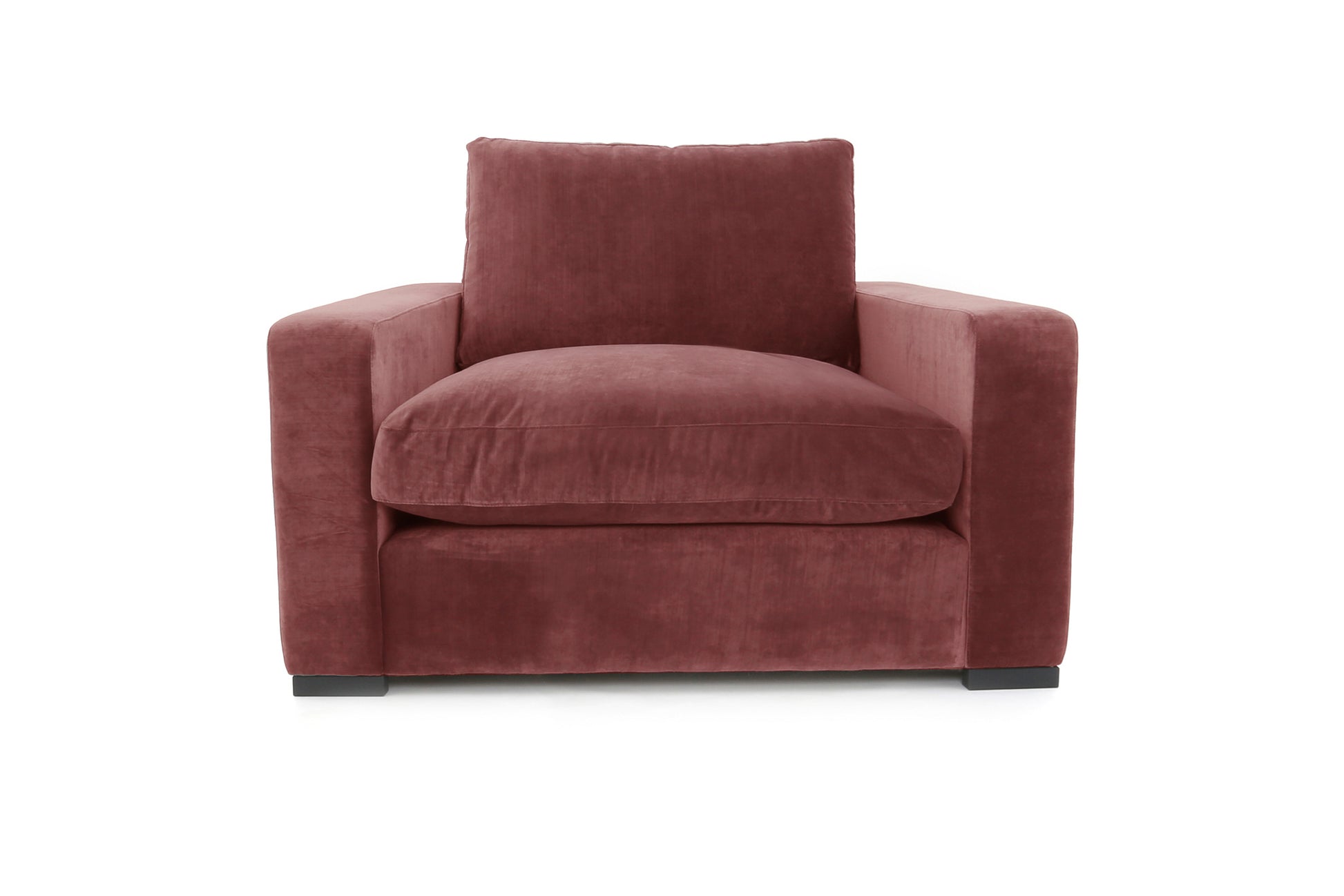 Old Boot Sofas Battersea Love Seat in Aged Velvet Pinot