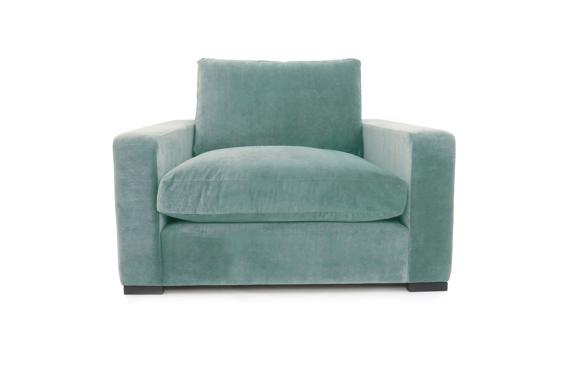 Old Boot Sofas Battersea Love Seat in Aged Velvet Powder