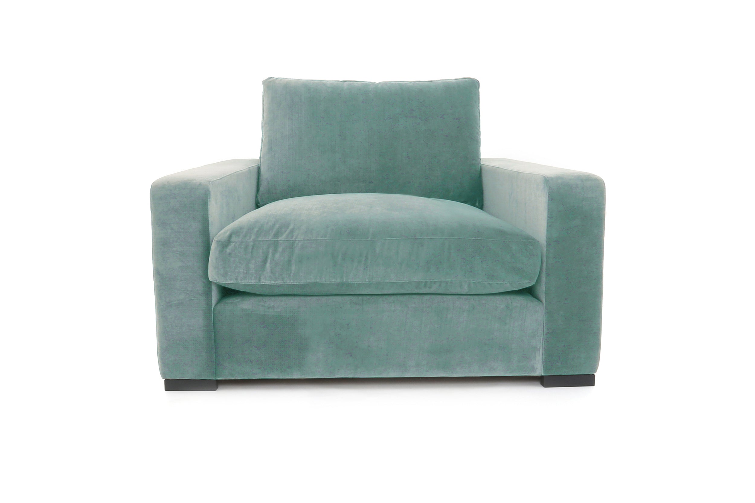 Old Boot Sofas Battersea Love Seat in Aged Velvet Powder