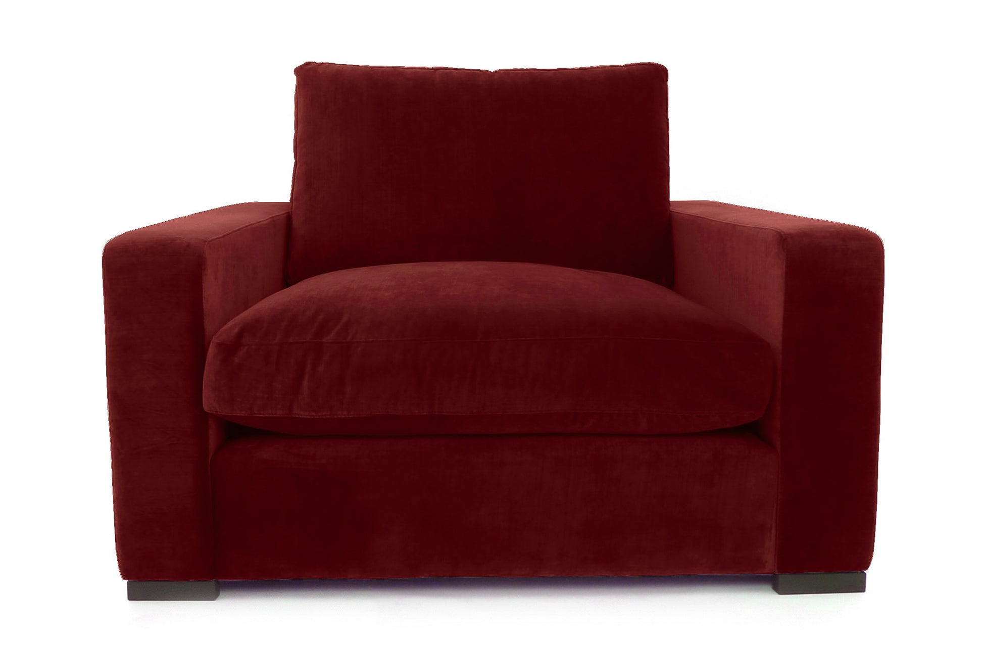 Old Boot Sofas Battersea Love Seat in Harmony Velvet Berry