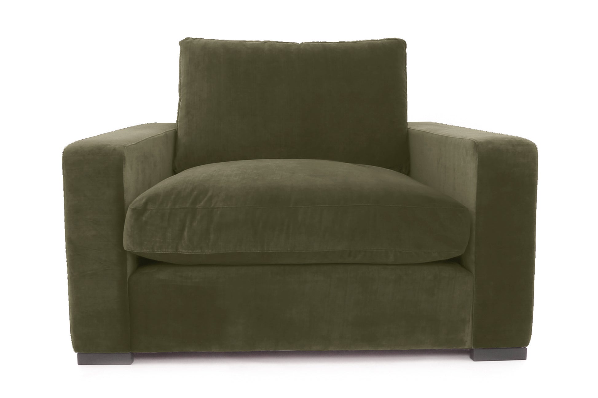Old Boot Sofas Battersea Love Seat in Harmony Velvet Fern