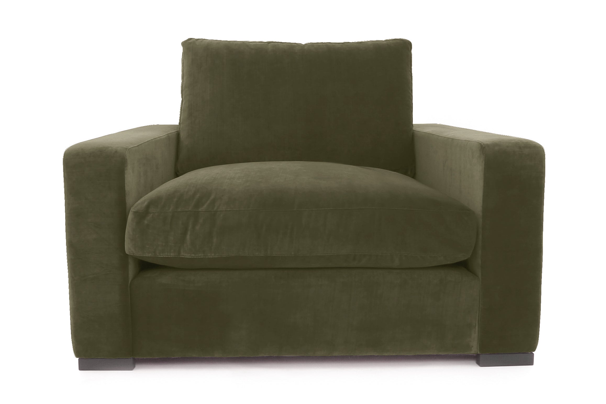 Old Boot Sofas Battersea Love Seat in Harmony Velvet Fern