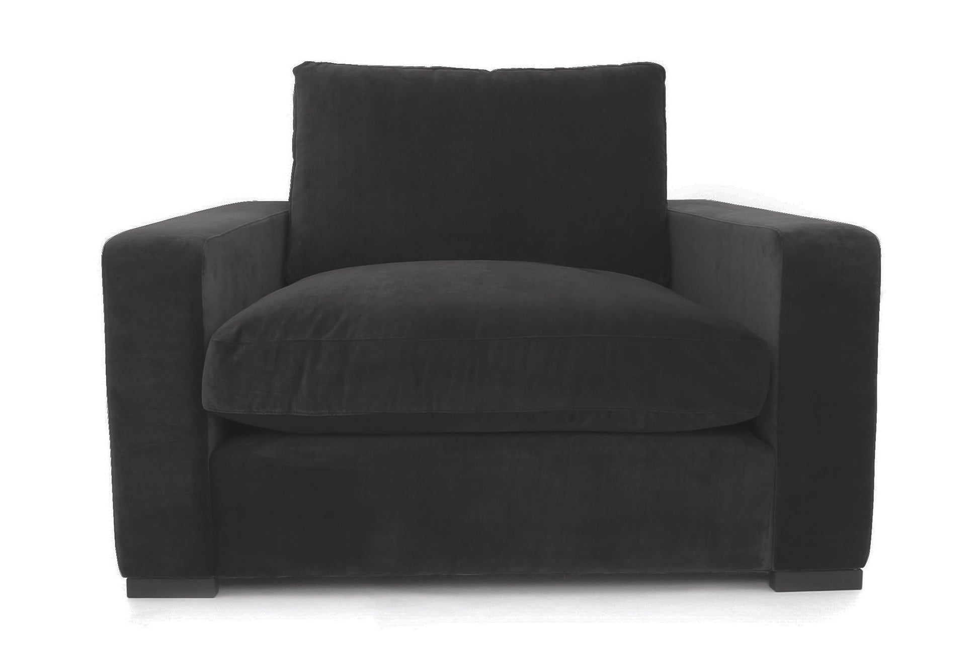 Old Boot Sofas Battersea Love Seat in Harmony Velvet Iron